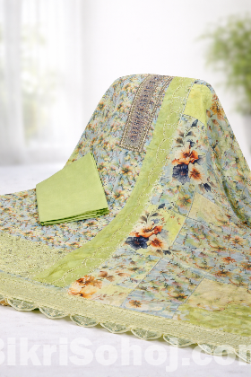 Unstitched Pakistani marshal 3pcs